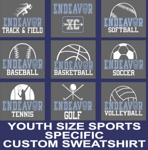 Youth Sized Endeavor Custom Hoodie Sports Sweatshirt